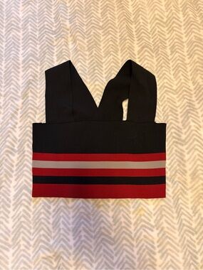 SEEK The Label black knit crop top